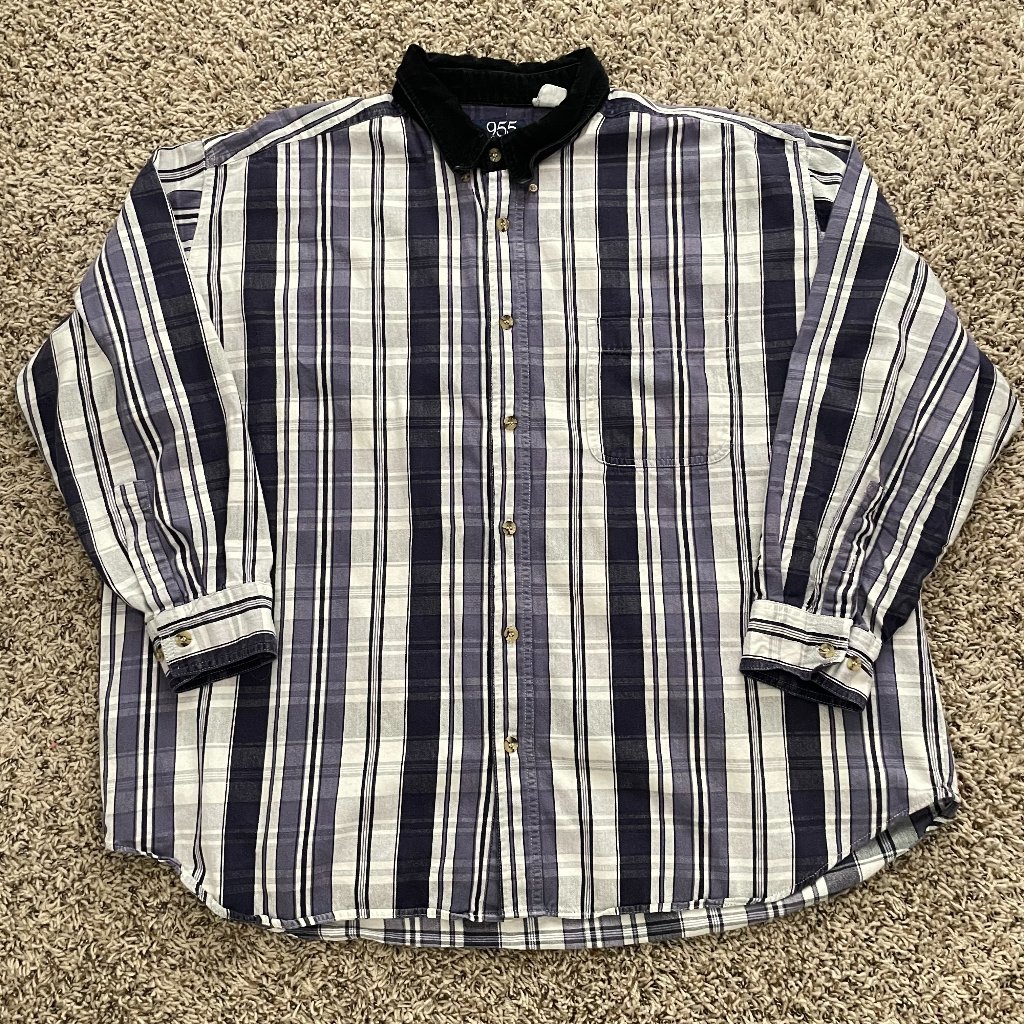 Purple Checked Button Down